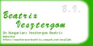 beatrix vesztergom business card